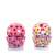 Set of 100 cupcake liners, featuring a variety of floral and heart designs
