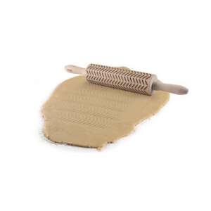 Ibili-Seed wooden rolling pin used to create chevron pattern on dough - Rolling Pin