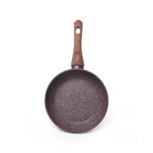Fissman Magic Brown frying pan, 24 x 4.9 cm, aluminum, brown, with wooden handle - Fissman