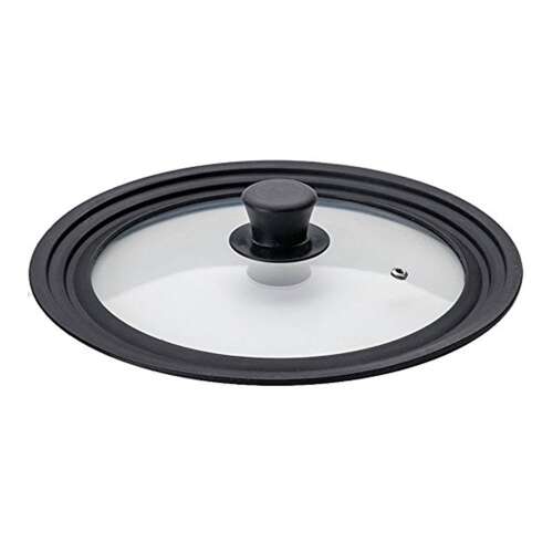 Ibili universal glass lid with silicone rim, 18/20/22 cm, transparent