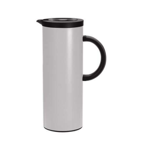 Termosová kanvica Excellent Houseware s dvojitými stenami, nerezová oceľ/sklo, 1000 ml, biela