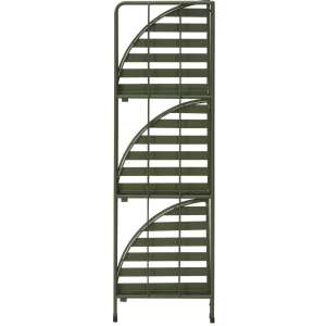 Klappbarer Eck-Blumenständer von Excellent Houseware, Metall, 42 x 30 x 90 cm, grün