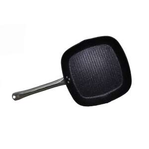 Ibili Natura induction grill pan, 28x28cm, square grill pan with copper coating, non-stick surface, induction compatible - Ibili