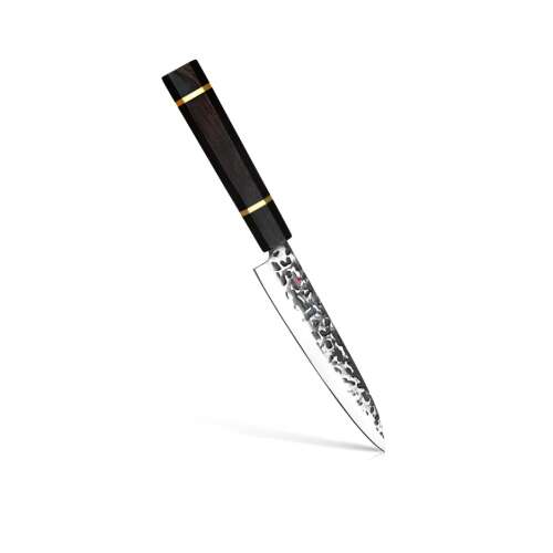 Cuțit universal Fissman Kensei Bokuden 14 cm, oțel AUS-8, mâner din pakkawood negru