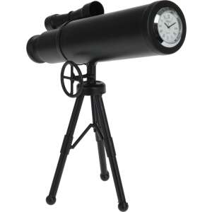 Schwarze Metall-Teleskopuhr, Excellent Houseware - Innenarchitektur