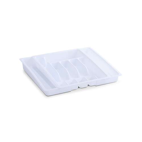 Zeller white plastic cutlery organizer, drawer organizer, kitchen organizer, cutlery tray