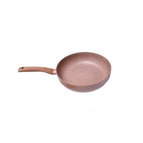 Fissman Latte 24cm deep frying pan with non-stick coating, aluminum, ecru color