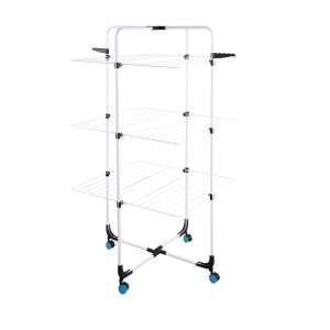 Vertikaler Wäschetrockner Excellent Houseware, Metall, 69 x 69 x 132,5 cm, weiß 53185148