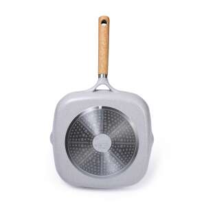 Fissman Shadow Borneo Grillpfanne, 28x4,5cm, Aluminium, grau, mit Holzgriff - Koch- & Backgeschirr