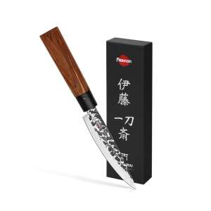 Fissman Kensei Ittosai Schnitzmesser, AUS-8 Stahl, 11 cm, Silber/Braun - Fissman