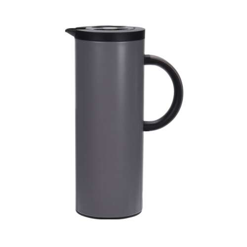 Excellent Houseware 1-litrový termos s dvojitými stenami z nehrdzavejúcej ocele a skla s rukoväťou, sivý