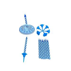 Set 8 lumanari aniversare Ibili-Flex, 6 cm, albastru 53452105 Decoratiuni pentru tort