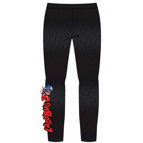 Miraculous Ladybug hologrammos leggings lányoknak, fekete Katicabogár logóval - E plus M
