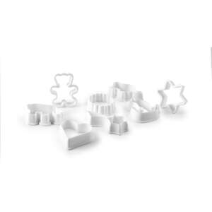 Zestaw form do ciastek 8 sztuk Ibili-Akcesoria, plastik, biały 53186780 - Plamienie ciastem