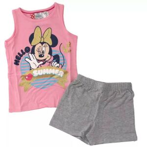 Disney Minnie Mouse pink pajama set for girls, summer sleepwear - Homyl
