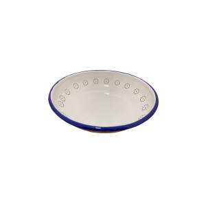Ibili Blanca enamelled steel fruit bowl, white/blue, 26x6 cm - Fruit basket