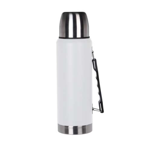 Termoska Excellent Houseware z nerezovej ocele s dvojitými stenami, biela, 100 ml