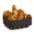 Zeller Brotkorb gefüllt mit Brot, schwarzer Metallrahmen, 22x22x9 cm