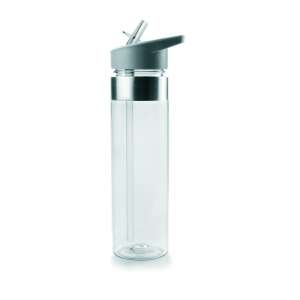 Ibili-Hidratációs sport vizes palack, tritán/műanyag, 6,5x25 cm, átlátszó/szürke 53187481 Kulacsok