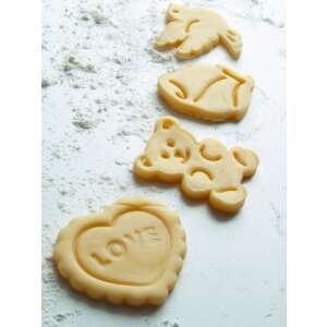 Ibili Valentine's Day Cookie Cutters Set of 4, Bear, Heart, Dove, Bell, Plastic, 5 cm, Multicolor - Cookie cutter