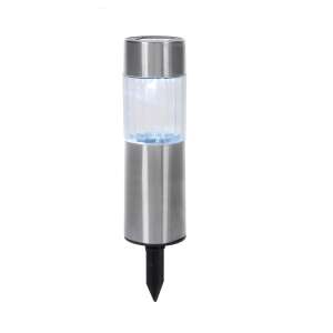 Pro Garden Solarbeleuchtungslampe, Edelstahl/Glas, 15x 4,5 cm, Silber 53187673