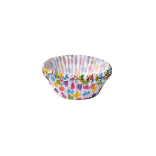 Fissman muffin baking cups, colorful heart design, 5x5x3.3 cm