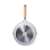Fissman Shadow Borneo deep frying pan, 24x7.2cm, aluminum, gray, bottom view, showing the PlatinumForte non-stick coating