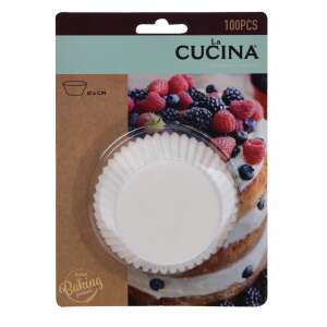 La Cucina 100 sztuk 6 cm białych foremek do muffinek - Papier do muffinów