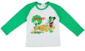 Disney Hosszú ujjú póló - Plútó #zöld-fehér - 74-es méret 31002419 Gyerek hosszú ujjú póló - Fehér