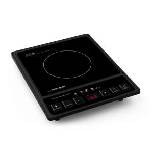 Esperanza EKH011 Krakatau induction hob, black, angled view - Cooktop and Stove