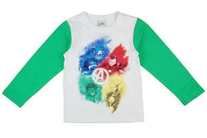 Hosszú ujjú póló - Bosszúállók #fehér-zöld - 146-os méret 31002728 Gyerek hosszú ujjú pólók - Micimackó - Avengers - Bosszúállók