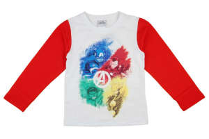 Hosszú ujjú póló - Bosszúállók #fehér-piros - 146-os méret 31002756 Gyerek hosszú ujjú pólók - Pamut - Avengers - Bosszúállók