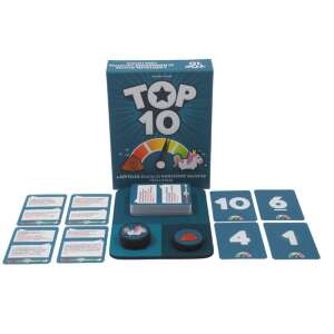 Komponenty doskovej hry Top 10, vrátane kariet, žetónov a hernej dosky - Asmodee Spoločenské hry