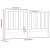 A fekete tömör fenyőfa ágyfejtámla méretei, 206 x 4 x 100 cm
