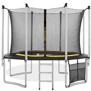 Springos 366cm Premium Trampoline with ladder #black