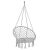 Springos grey macrame hanging chair isolated on white background