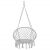 Springos grey macrame hanging chair isolated on white