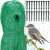 Springos bird net with 14 fixing pegs, rolled up, green, with a bird in the net
