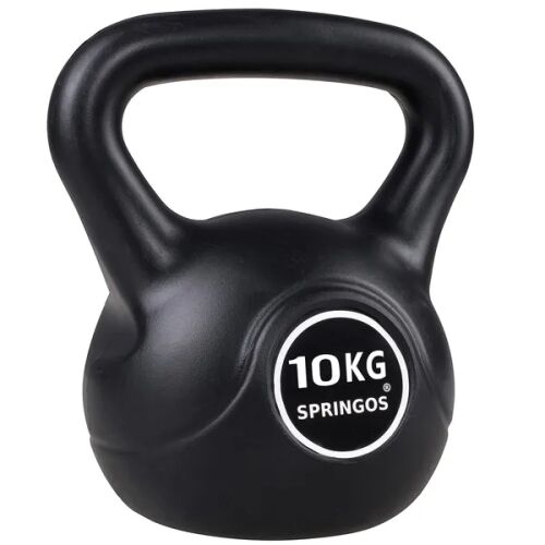Springos 10kg Kettlebell, čierny