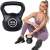 Kettlebell Springos 2 kg, черен, изглед под ъгъл