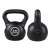 Springos 2 kg kettlebell, black, front and back view