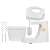 Sencor SHM 5330-EUE3 white hand mixer with stand, bowl, and attachments