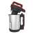 Techwood TSM-1655 stainless steel soup maker, red, open view, showing the blender and heating element