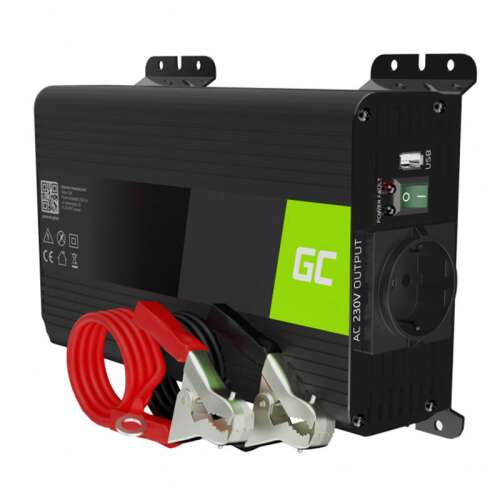 Green Cell 300W/600W Rein Sinus Inverter mit AC-Steckdose und USB-Anschluss