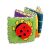 Textile baby book and crib bumper toy with ladybug design