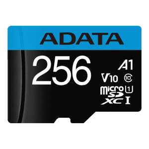 Karta pamięci ADATA microSDXC 256GB, UHS-I Class 10, V10, A1, z adapterem - Karta pamięci