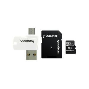 Goodram 16GB MicroSDHC, Adapter and OTG Card Reader - Goodram Memory Card