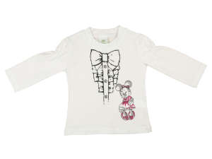 Disney Minnie Mouse Fehér Hosszú Ujjú Póló Lányoknak - Gyerek hosszú ujjú póló