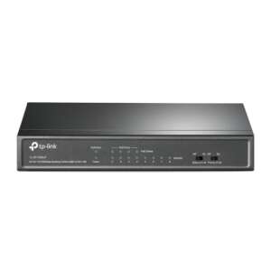 Prednji pogled na TP-Link TL-SF1008LP 8-portni desktop preklopnik - TP-Link Switch