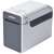 Brother TD-2135NWBXX1 címkenyomtató, fehér és szürke színben, ferde nézet
